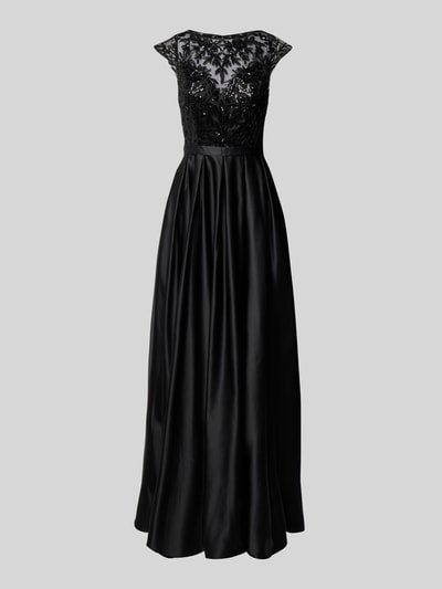 Unique Abendkleid mit Rundhalsausschnitt Black 1