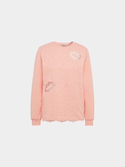 Nina Ricci Sweatshirt mit Spitze Rosa 2