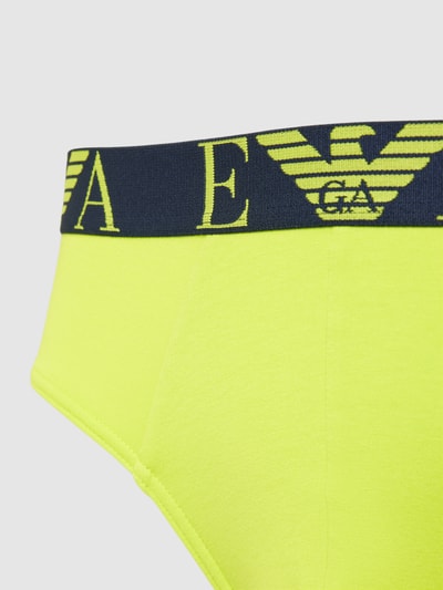 Emporio Armani Pants mit elastischem Label-Bund im 3er-Pack Neon Gelb 2