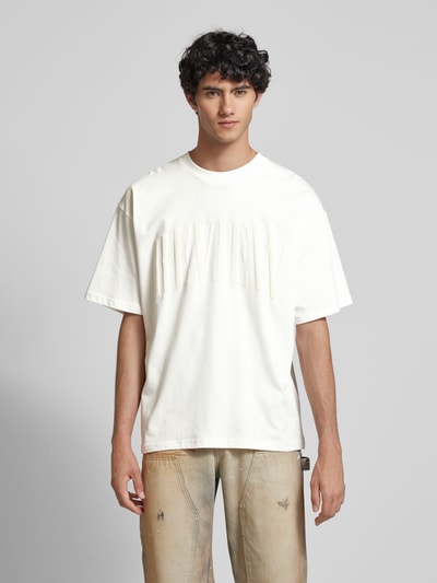 REVIEW T-Shirt mit Label-Print Offwhite 4