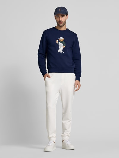 Polo Ralph Lauren Sweatshirt mit Motiv-Print und Rundhalsausschnitt Marine 1