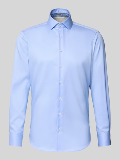 Christian Berg Men Regular Fit Business Hemd in Two Ply Premiumqualität Bleu 2