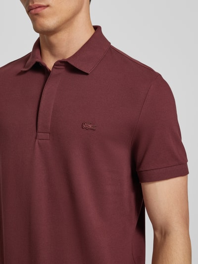 Lacoste Koszulka polo o kroju regular fit z naszywką logo model ‘CORE’ Bordowy 3