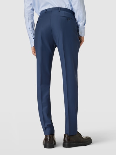 Roy Robson Slim fit pantalon van merinowol in koningsblauw Blauw - 5