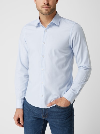 JOOP! Slim fit zakelijk overhemd van katoen  Bleu - 4