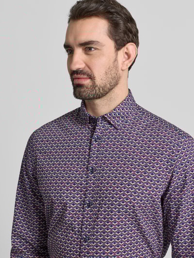 Christian Berg Men Vrijetijdsoverhemd met knoopsluiting Jeansblauw - 3