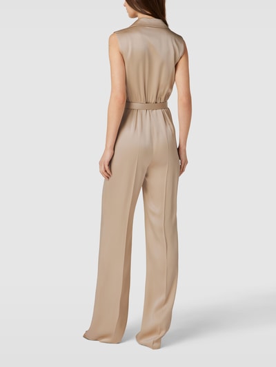 Max Mara Studio Jumpsuit mit Reverskragen Modell 'SCRIGNO' Beige 5