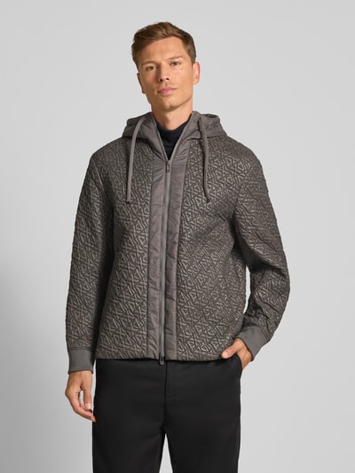 ARMANI EXCHANGE Blouson mit Zweiwege-Reißverschluss und Stehkragen Dunkelgrau 4