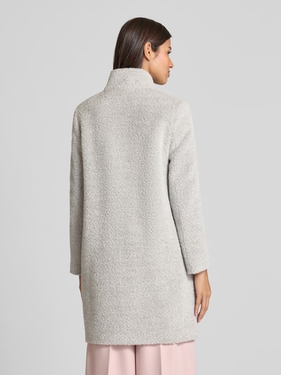 ICONS Cinzia Rocca Lange jas van een mix van katoen en alpaca met opstaande kraag Lichtgrijs gemêleerd - 5
