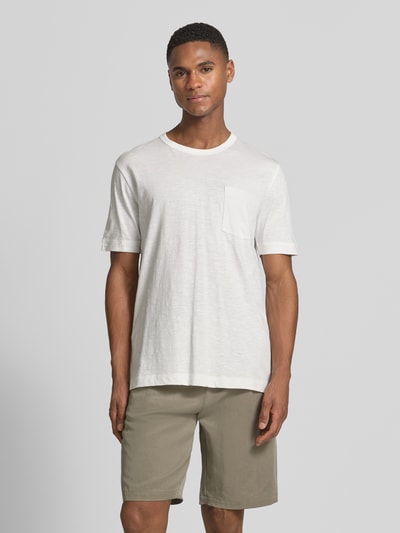Marc O'Polo t-shirt o kroju regular fit z czystej bawełny Złamany biały 4
