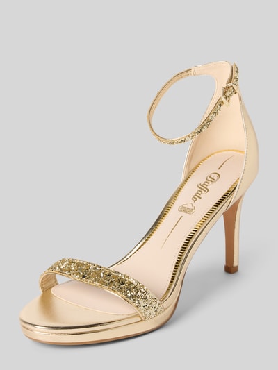 Buffalo Sandalen met naaldhak, model 'MONROE 2' Goud gemêleerd - 1