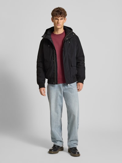 Tommy Jeans Regular Fit Bomberjacke mit Kapuze Black 1