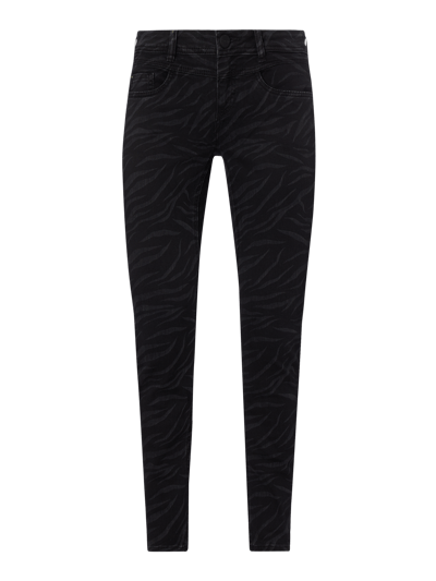 Street One Slim Fit Jeans mit Stretch-Anteil Modell 'York' Black 1