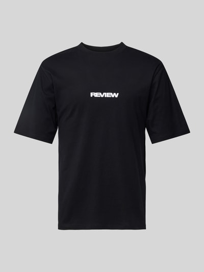 REVIEW T-shirt z nadrukiem z logo Czarny 2