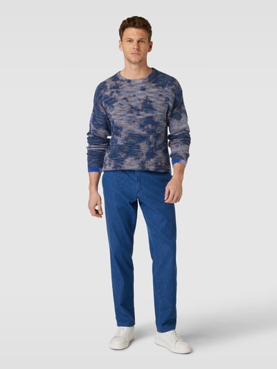 Scotch & Soda Gebreide pullover in gemêleerde look Donkerblauw - 1