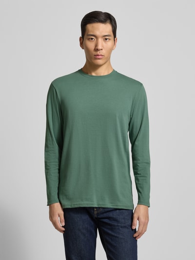 RAGMAN Shirt met lange mouwen en geribde ronde hals Olijfgroen - 4