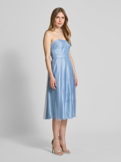 Laona Knielanges Cocktailkleid mit rückseitigem Schnürverschluss Hellblau 1