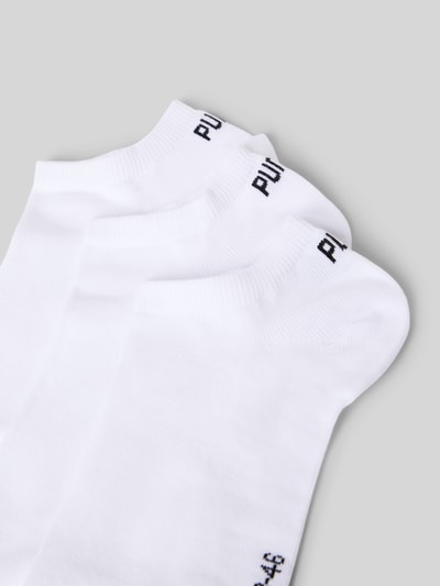 Produktfoto, Sneakersocken mit Logo im 3er-Pack von PUMA für Herren in Weiß, aus Baumwoll-Mix mit Stretch-Anteil, körpernahe Passform