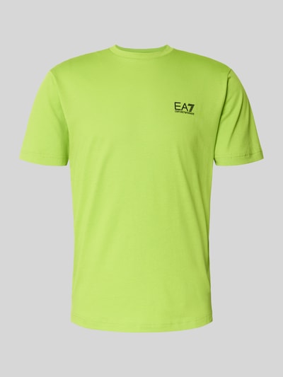 EA7 Emporio Armani T-shirt met labelprint Grasgroen - 2