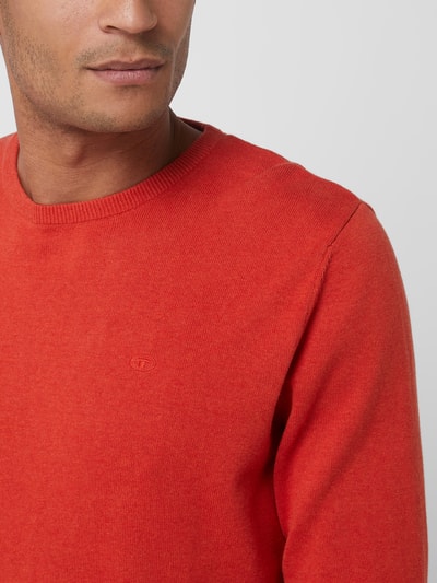 Tom Tailor Pullover aus Baumwolle Rot Melange 3