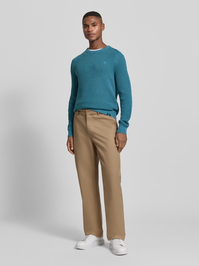 Lerros Sweter o kroju regular fit z imitacji dzianiny Morski 1