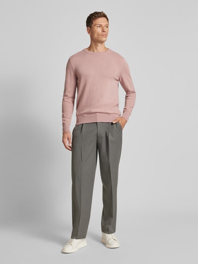 Marc O'Polo Loose Fit Pullover mit Rundhalsausschnitt Rosa 1