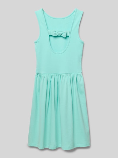 s.Oliver RED LABEL Tailliertes Minikleid aus Baumwoll-Mix Aqua 3
