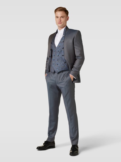 DIGEL Slim Fit Anzughose mit Bügelfalten Modell 'Franco' Petrol 1