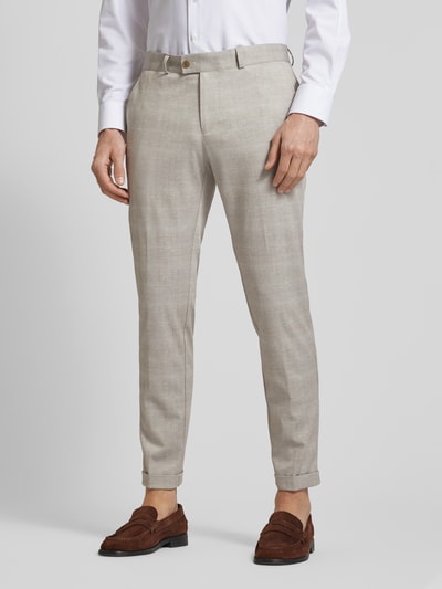 CG - Club of Gents Slim fit pantalon met applicatie, model 'Clow' Beige - 4