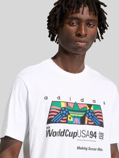 adidas Originals Regular Fit T-Shirt aus reiner Baumwolle Weiss 3