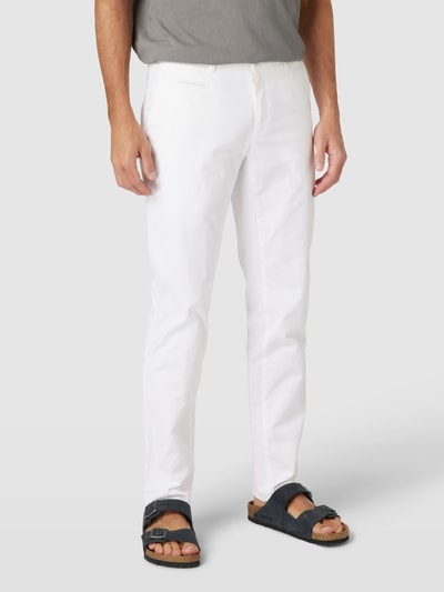 Brax Hose mit Label-Patch Modell 'FABIO' Weiß 4