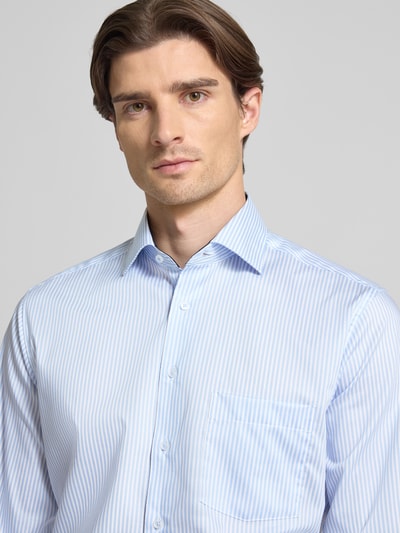 ETERNA Comfort Fit Businesshemd mit Knopfleiste Bleu 3