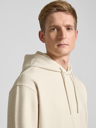 Emporio Armani Hoodie mit Strukturmuster Offwhite 3