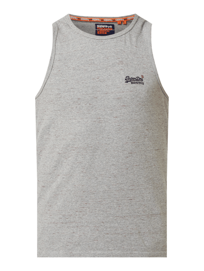 Superdry Tanktop aus Organic Cotton  Mittelgrau Melange 2