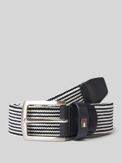 Tommy Hilfiger Gürtel mit Strukturmuster Modell 'DENTON ELASTIC' Marine 1