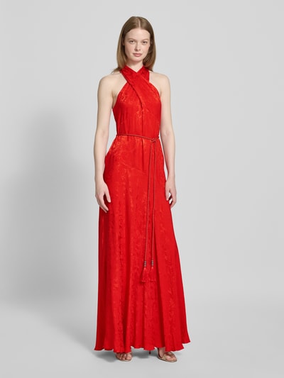 Lauren Ralph Lauren Abendkleid mit V-Ausschnitt Modell 'VAFARRA' Orange 4