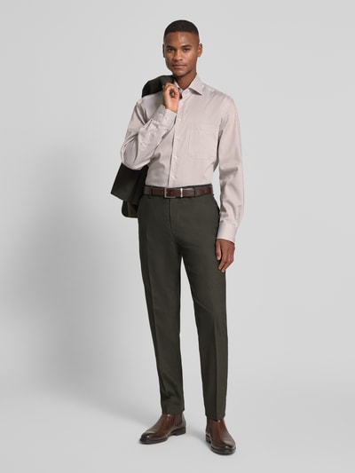 ETERNA Comfort Fit Businesshemd mit Knopfleiste Sand 1