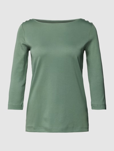 Christian Berg Woman T-shirt z dekoltem w łódkę Khaki 2