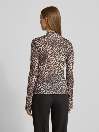 HUGO Shirt met lange mouwen en opstaande kraag, model 'DARDONNAY' Lichtbruin - 5