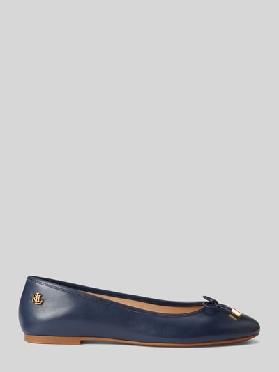 Lauren Ralph Lauren Ballerinas aus echtem Leder Marine 2