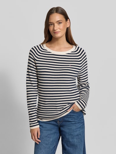 Tommy Hilfiger Regular Fit Pullover aus reiner Baumwolle Dunkelblau 4