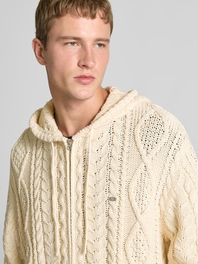 REVIEW Gebreid jack met kabelpatroon Ecru - 3