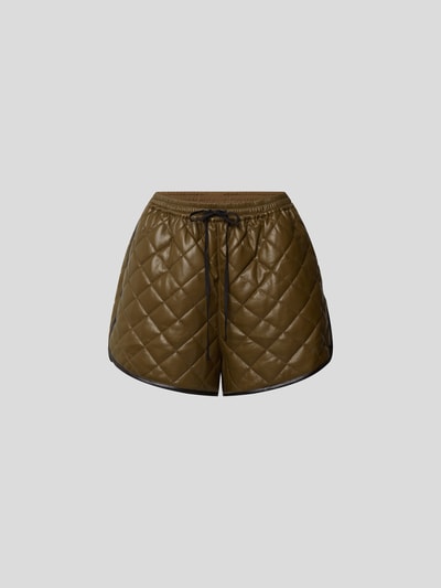 Self-Portrait Shorts mit Stepp-Optik Khaki 2