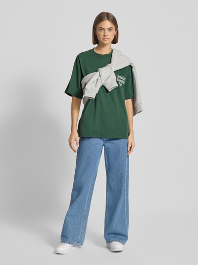 ANOTHER COTTON LAB Oversized T-Shirt mit Rundhalsausschnitt Dunkelgruen 1