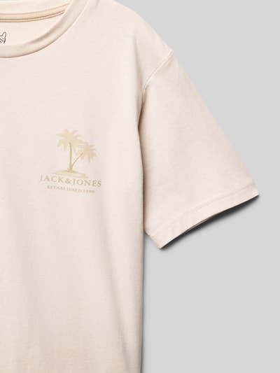 Jack & Jones T-Shirt mit Label-Print Modell 'SUMMER' Ecru 2