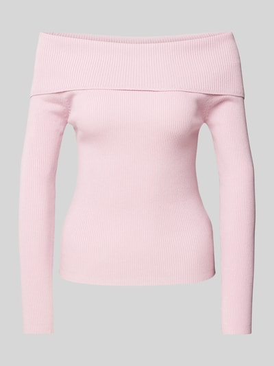 Tom Tailor Denim Slim Fit Strickpullover aus Viskose-Mix Rosa 2