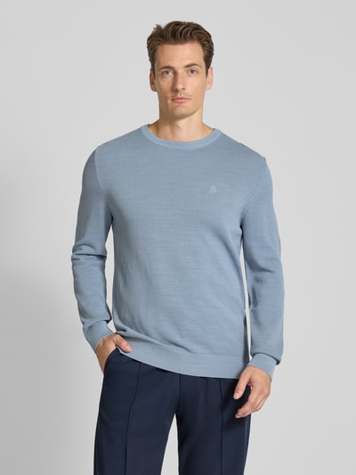Marc O'Polo Regular fit gebreide pullover van zuiver katoen Lichtblauw - 4
