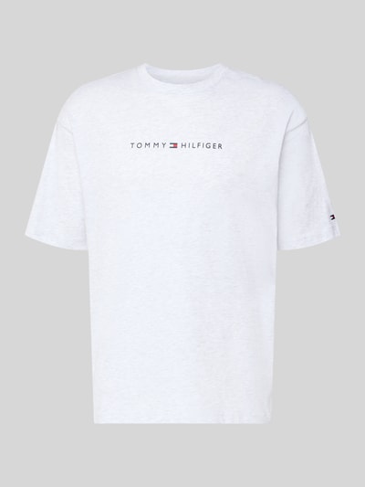Productfoto, Regular Fit T-Shirt aus reiner Baumwolle van Tommy Hilfiger, look: effen, regular fit, labelprint, ronde hals, korte mouw, jersey, puur katoen