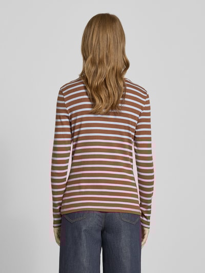 Christian Berg Woman Longsleeve mit Rundhalsausschnitt Cognac 5