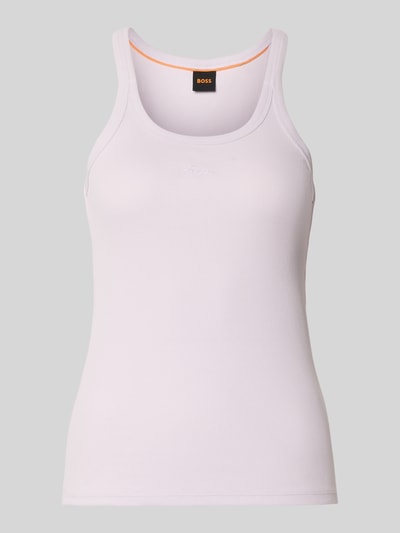 Produktfoto, Regular Fit Tank Top aus Baumwoll-Mix Modell 'C_EPETITE' von BOSS Orange, Optik: Unifarben, Ripp-Struktur, Label-Stitching, U-Ausschnitt.